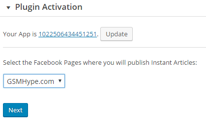 Select page in plugin