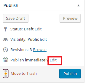 schedule posts in wordpress